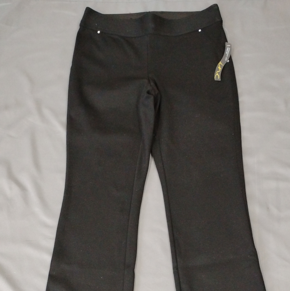 INC International Concepts Black Straight Leg Pants Size 4 Curvy